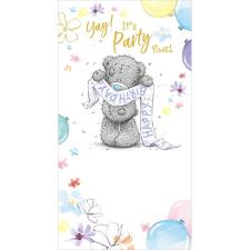 Tatty Teddy Holding Birthday Banner Me to You Bear Birthday Card Image Preview